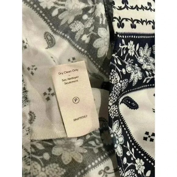 Cinq A Sept Minella Off-the-shoulder Dress Sz 6 Paisley Bandana Blue Flutter NEW - Picture 10 of 11